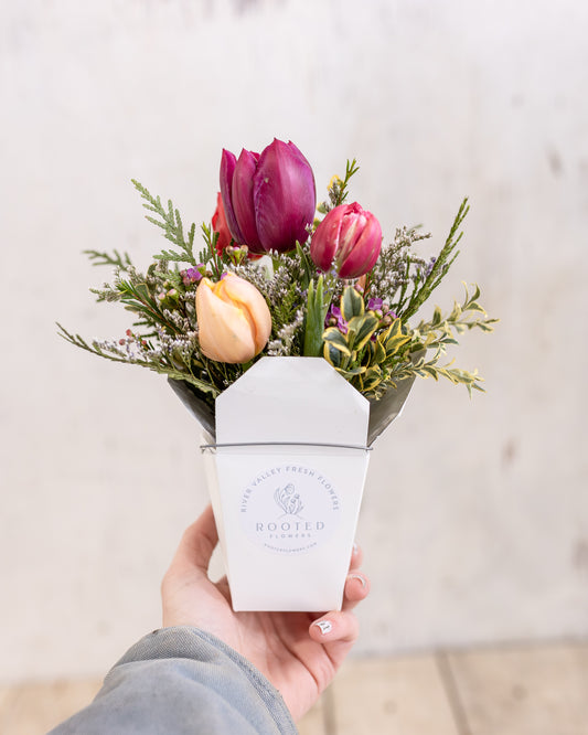 Takeout Blooms + Chocolate Heart